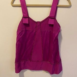 diane von furstenberg magenta blouse